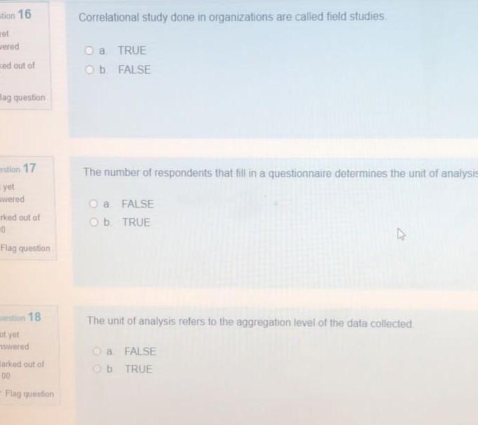 tion 16 et Correlational study done in