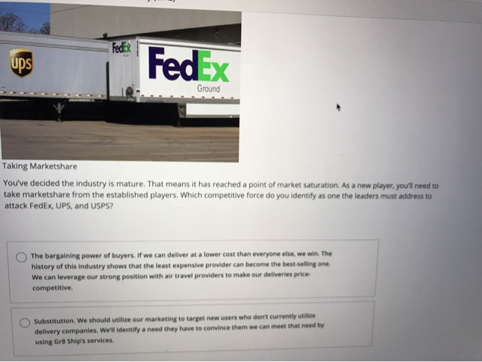 FedEx ups FedEx Ground Taking Marketshare You've