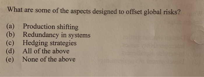 What are some of the aspects designed to offset