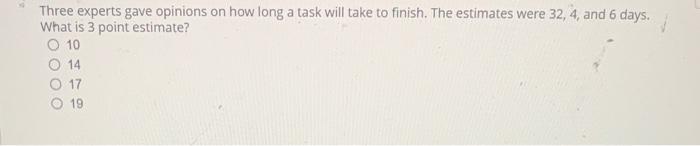 help please !!! Three experts gave opinions on