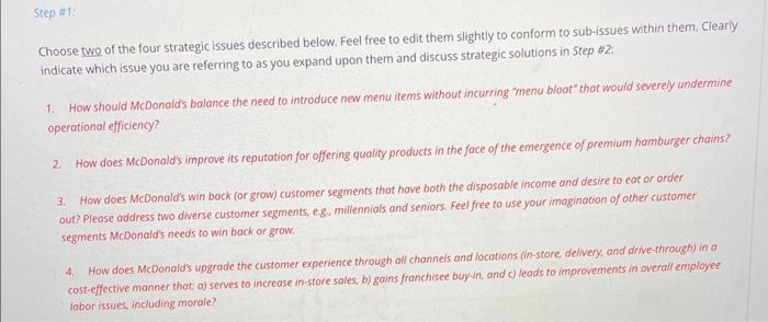 II: 1 if 1 Choose two of the four strategic