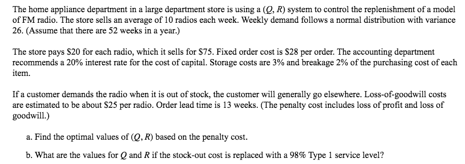 The home appliance department in a large