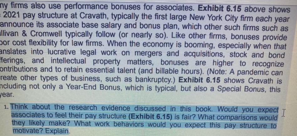 y firms also use performance bonuses for
