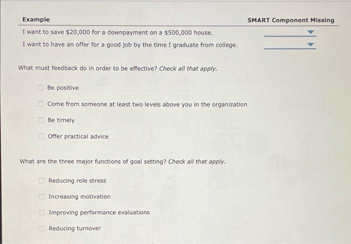 SMART Component Missing Example I want to save