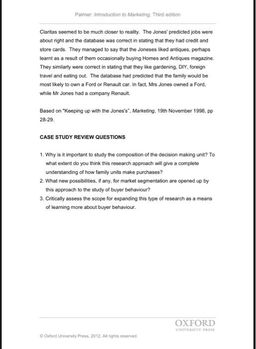 Palmer: Introduction to Marketing, Third edition