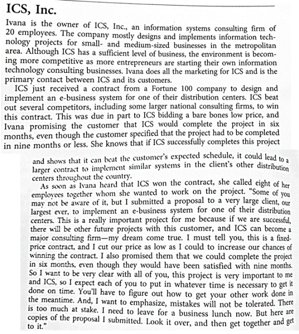 ICS, Inc. Ivana is the owner of ICs, Inc., an