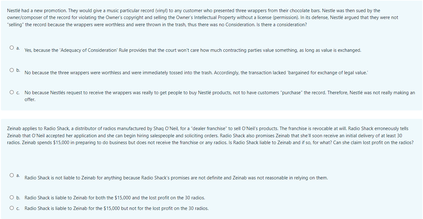 Nestl had a new promotion. They would give a