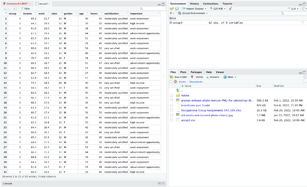1. Use a multiple regression model to predict the