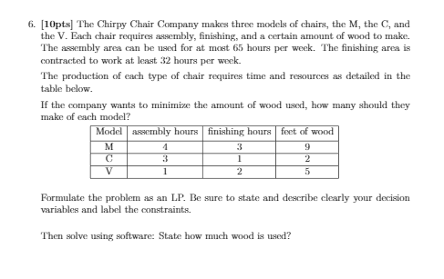 need this answered asap 6. [10pts] The Chirpy