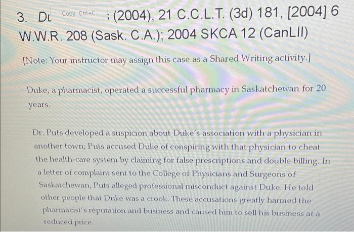 Assuming all the allegations were false, what