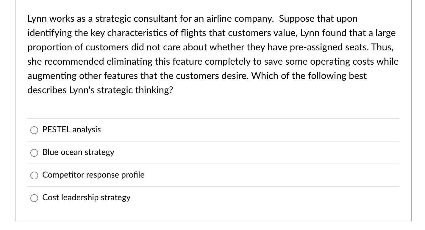 Lynn works as a strategic consultant for an