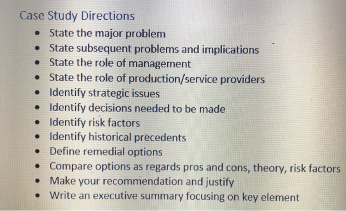 please help me with this case study Case Study