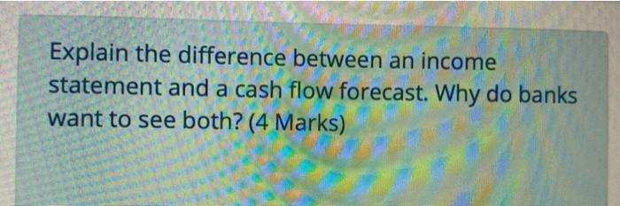 Explain the difference between an income