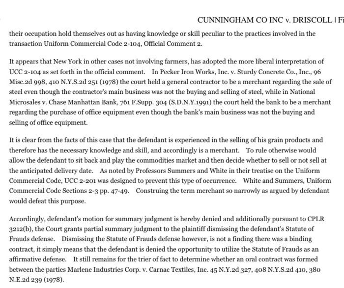 2) Read the Cunningham case and answer the