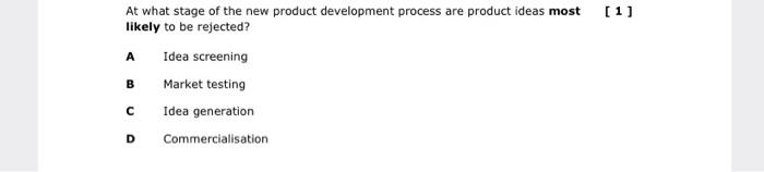 At what stage of the new product development