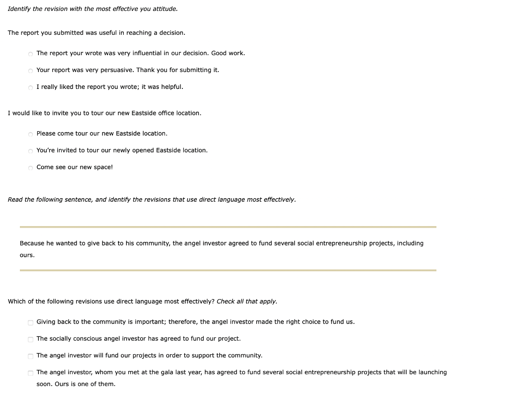 Identify the revision with the most effective you