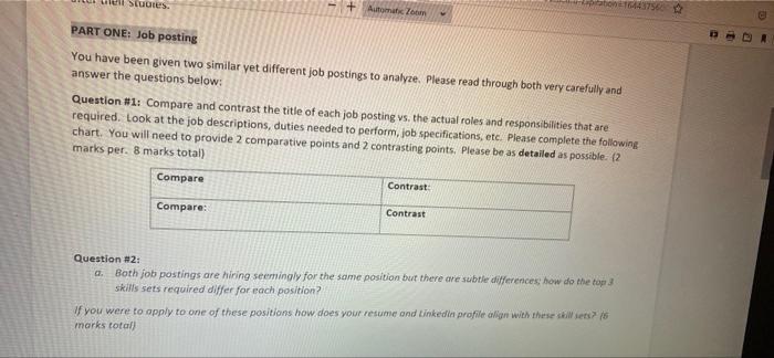 Stuutes. Atom Zoom 16447563 PART ONE: Job posting