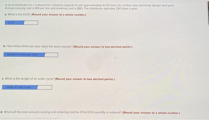 A local distributor for a national tire company