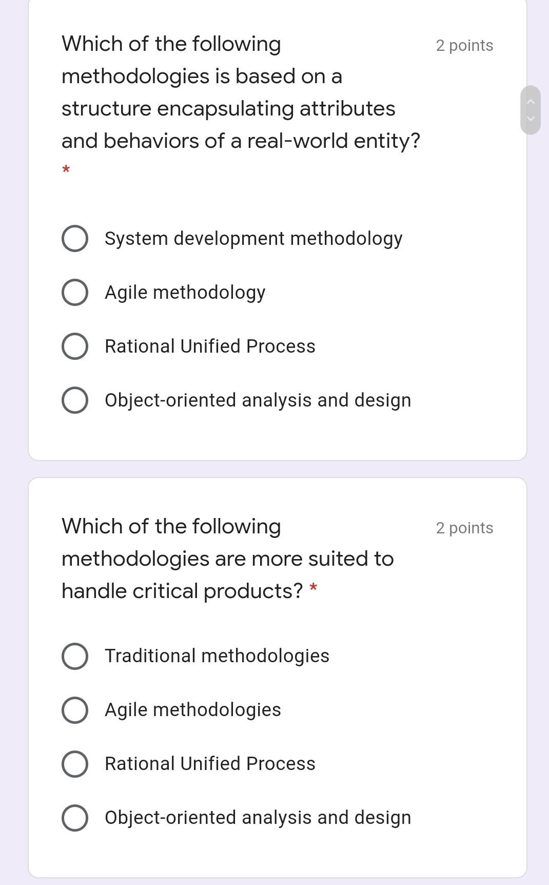 2 points The project analyst combines the
