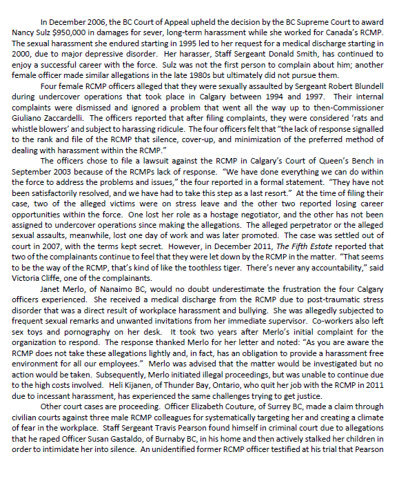 CASE ANALYSIS MODEL The following represent the