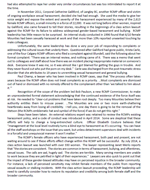 CASE ANALYSIS MODEL The following represent the