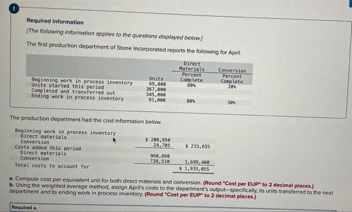 make right calculation Required information [The