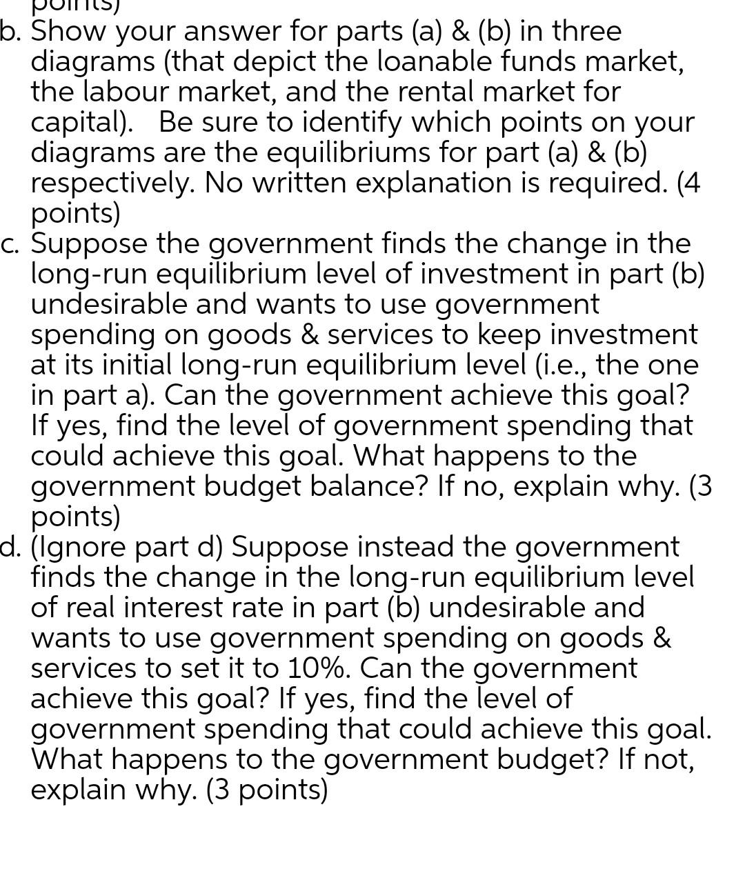 om b. Show your answer for parts (a) & (b) in