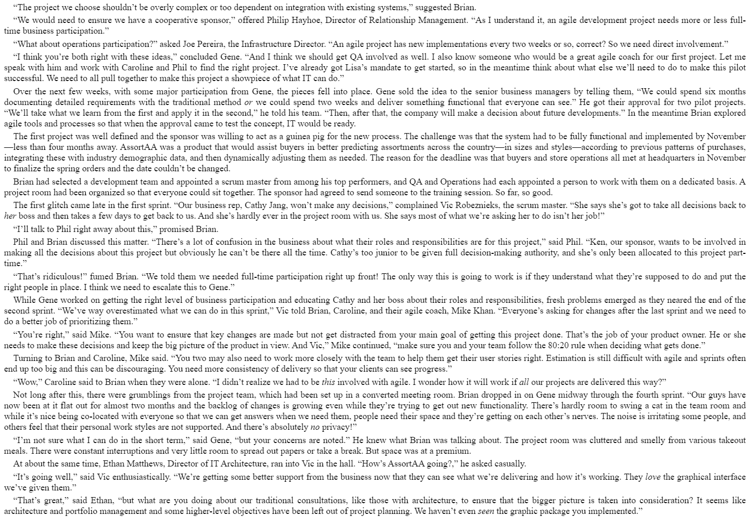 List at least 5 lessons learned from the first