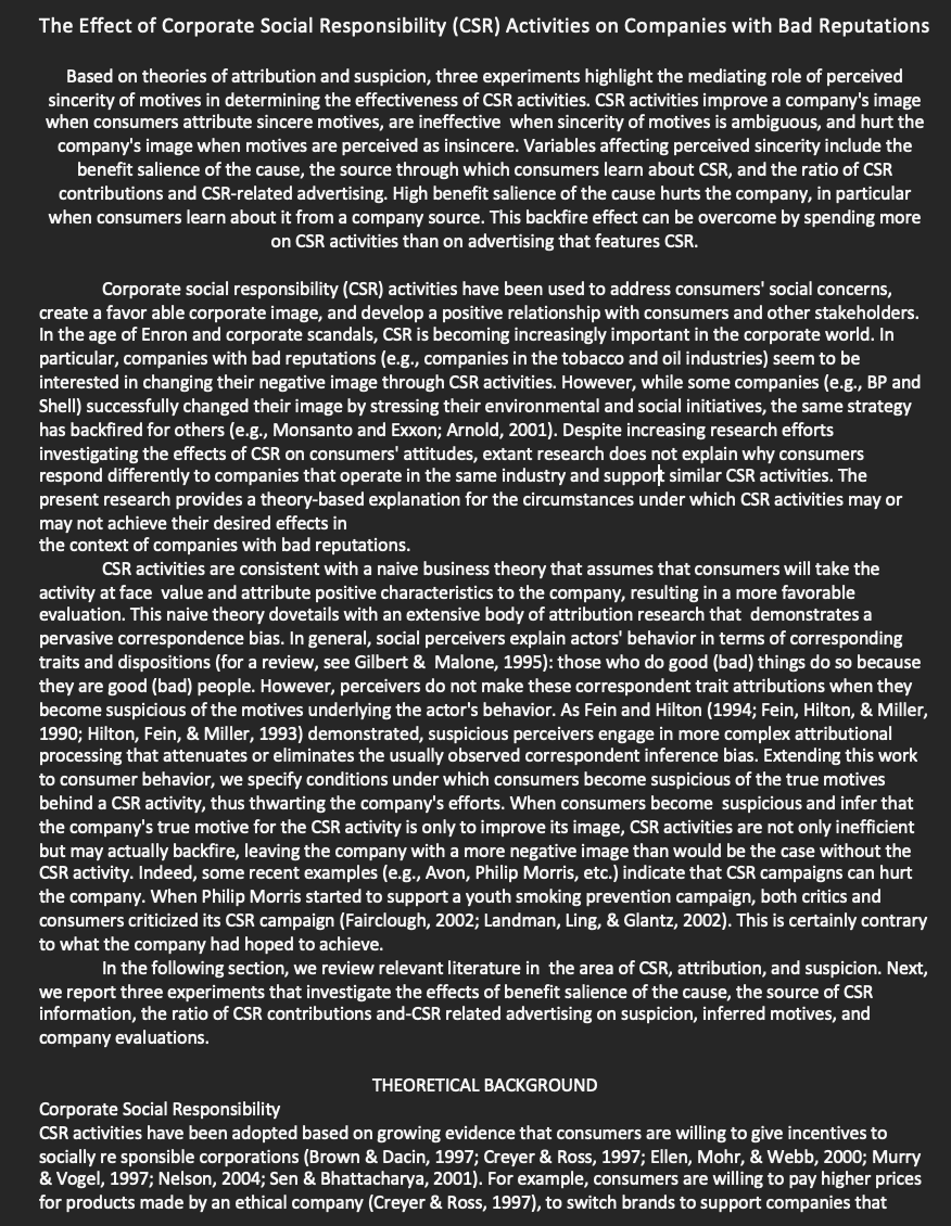 Required to post a summary for other students in