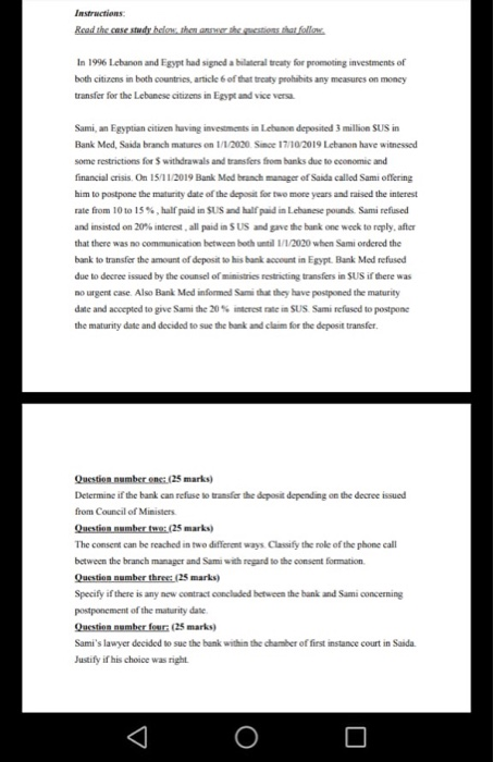 Instructions: Read the case study below the a she