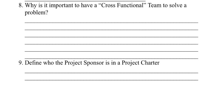 8. Why is it important to have a "Cross