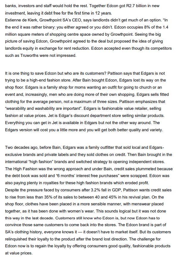 Edcon is a 90-year-old retailer in South Africa