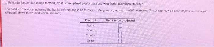 c. Using the bottleneck-based method, what is the