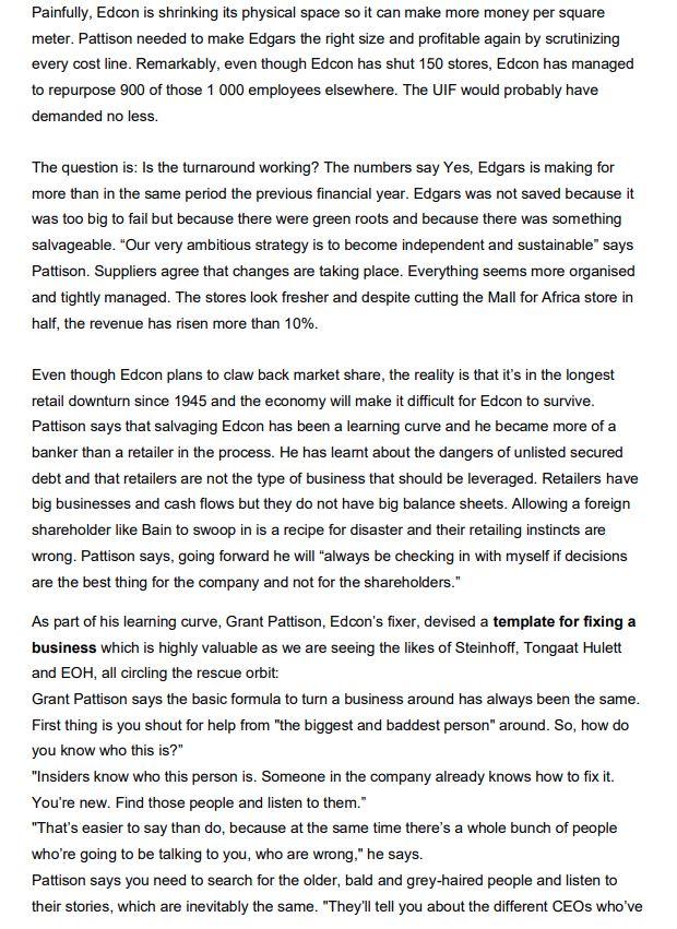 Edcon is a 90-year-old retailer in South Africa