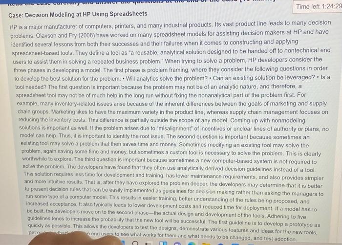 GUIG CUPCU wc Time left 1:24:29 Case: Decision