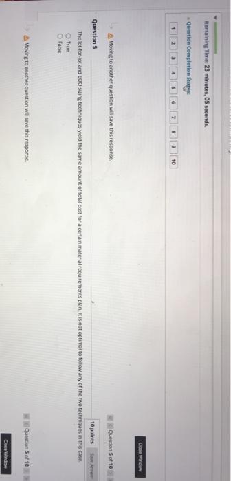 Remaining Time: 23 minutes, 05 seconds Question