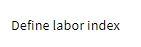 Define labor index