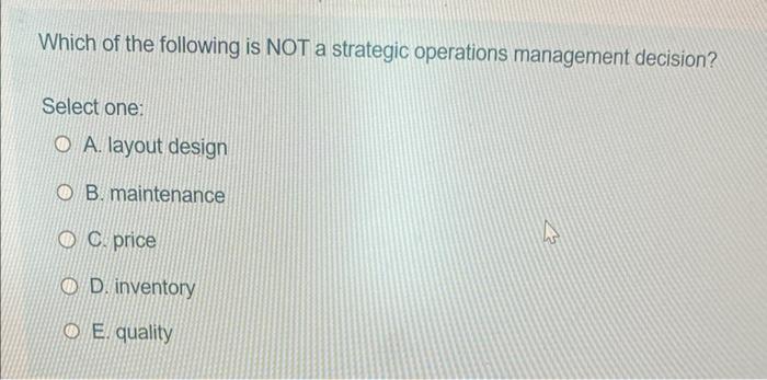 "Quality at the source" implies: Select one: A.