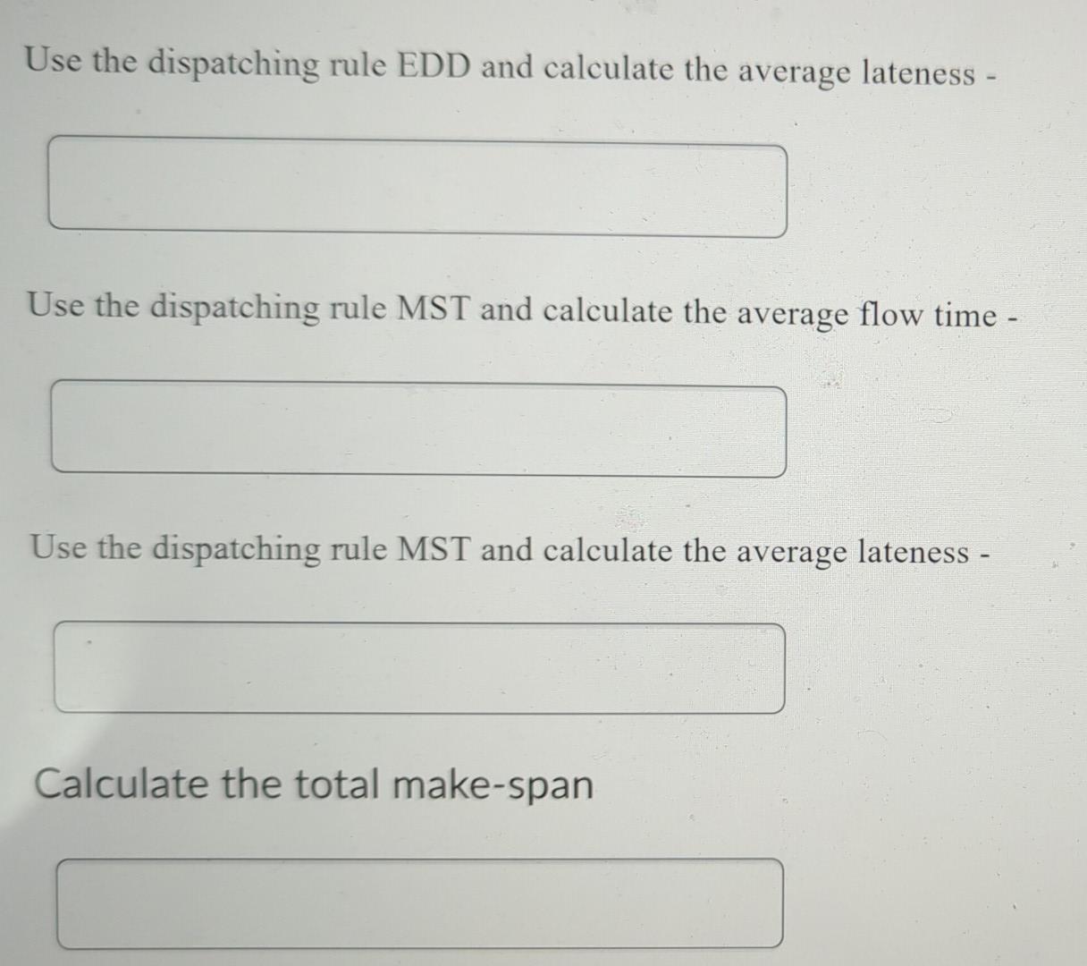 1 q2 Using the information below, determine the