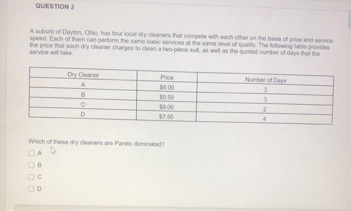 QUESTION 1 Four regional less-than-truckload