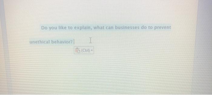 Do you like to explain; what can businesses do to