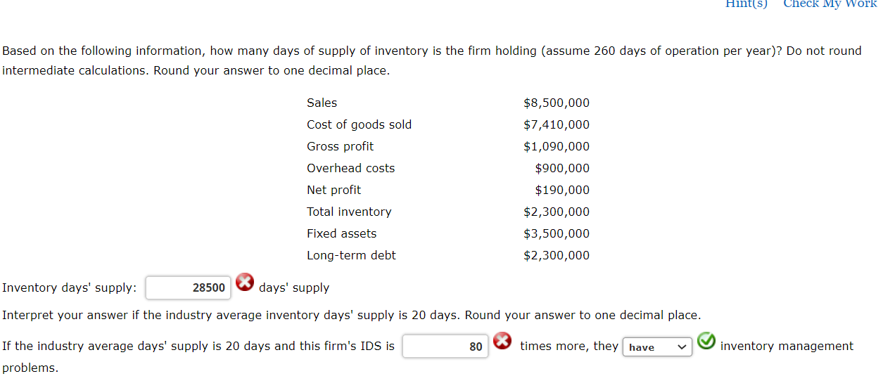 Based on the following information, how many days