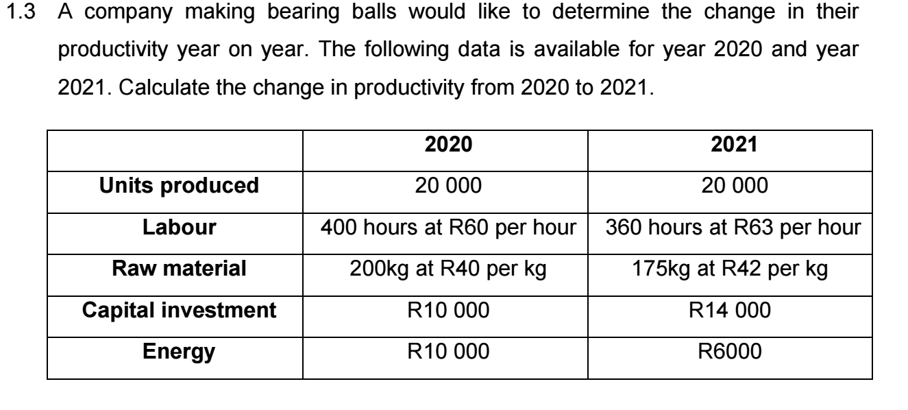 3 A company making bearing balls would like to