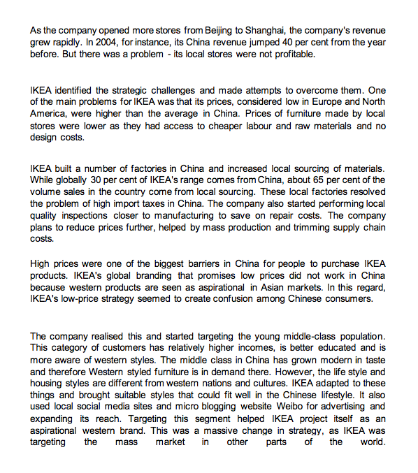 Based on the case study, describe the main