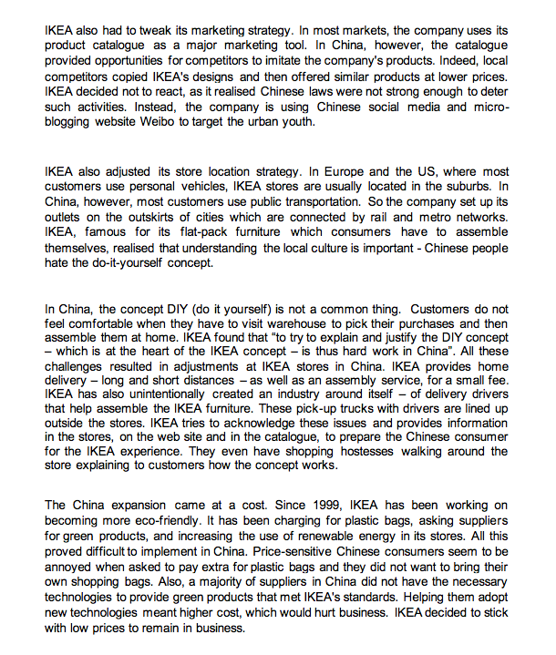 Based on the case study, describe the main