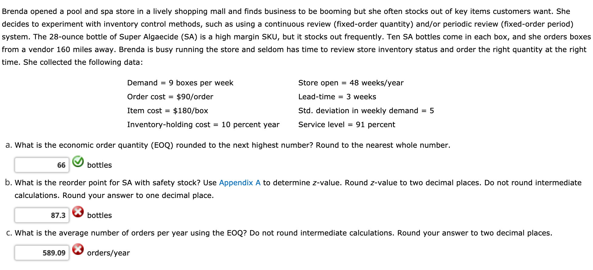 Brenda opened a pool and spa store in a lively