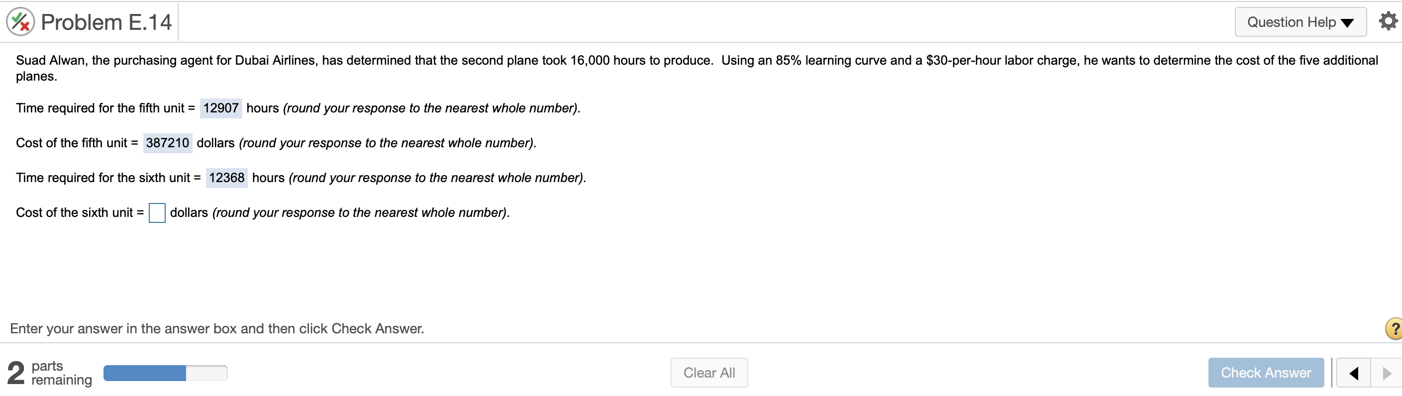 Tx Problem E.14 Question Help v Suad Alwan, the