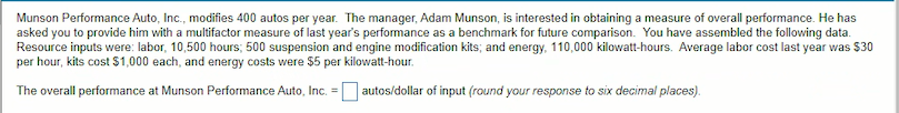 Munson Performance Auto, Inc., modifies 400 autos