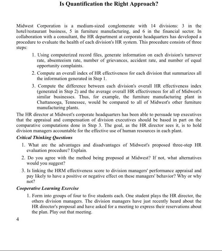 Is Quantification the Right Approach? Midwest