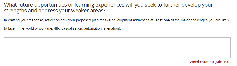 What future opportunities or learning experiences